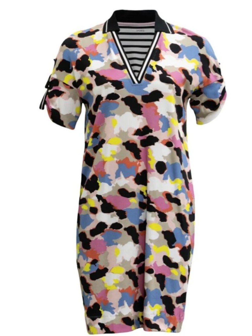 Marc Cain Sports Abstract Polo Dress Macaroon ( M )